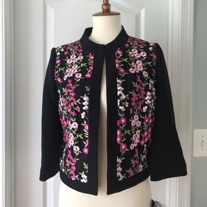 Tahari ASL Embroidered Mesh Jacket
